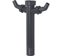 Cornat T356204R - Tubo di regolazione 1 1/2" x 40 mm (414), 2 connessioni macchina, impianto sanitario, riciclaggio, protezione ambientale, grigio