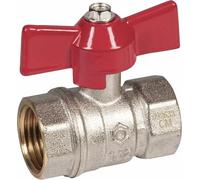 Cornat, T594104, Valvola a sfera Riscaldamento IG ottone cromato con maniglia a farfalla, 1/2 pollice