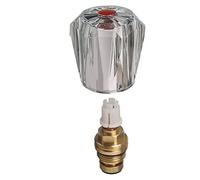 Cornat, TEC303102, Raccordi shell, in ottone, con Acrylux-handle, 3/8 in rosso