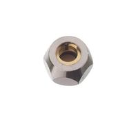 Cornat TEC317352 - Dado con guarnizione a compressione, confezione da 2 pezzi, 3/8" x 10 mm, cromato