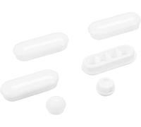 Cornat TEC365042 - Set di tamponi per WC Cornat Neda & Family Neo, in plastica, ammortizzatori, set di tamponi, parti di ricambio, accessori, colore: Bianco