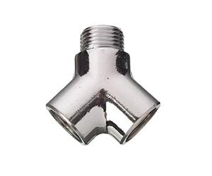 Cornat, TEC386251, Forcella, x filetto esterno da 1 pollice, 2 x filettatura interna, 1/2 pollice, cromo