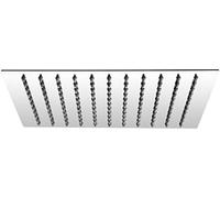 Cornat TECBW3406 - Soffione doccia "Slim Neo", 250 x 250 mm, 1 tipo di getto, con giunto sferico e ugelli anticalcare, design extra sottile, in acciaio INOX