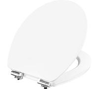 Cornat Vale, Sedile copri-WC con sistema di chiusura automatica, colore: Bianco,