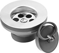 Cornat Valvola di argilla da fuoco - 1 1/2 pollici AG - Realizzato in plastica riciclata - Imballaggio riciclabile scarico/tappo per lavello, T352504R, grigio