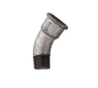 Cornat VFB4034 Curva zincato 45° IE, Argento, 3/4 Zoll