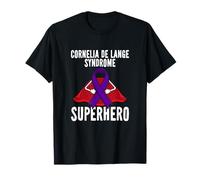 Cornelia De Lange Syndrome Superhero Warrior Nastro Viola Maglietta