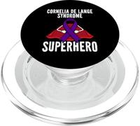 Cornelia De Lange Syndrome Superhero Warrior Nastro Viola PopSockets PopGrip per MagSafe