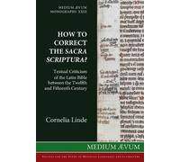 Cornelia Linde How to Correct the Sacra Scriptura? Textual Criticism (Tascabile)