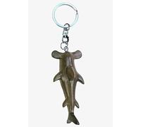 Cornelissen Portachiavi con squalo martellato in legno e metallo, pesce animali