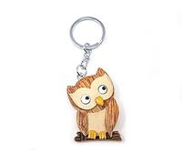 Cornelißen Portachiavi in legno - gufo (marrone)