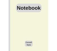 Cornell notebook: 8.5 x 11 inch - 110 pages | Table of contents | Calendar 2025/2026 | Cornell method for effective note-taking.