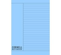 Cornell Notebook A5: Cornell Method Note Taking Style Ruled Journal | 100 Pages, 90gsm Paper | Suitable for Exams Revision, Study, Lecture Notes, ... University Students Teachers - Blue Cover