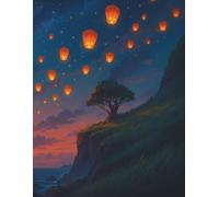 Cornell Notebook - Hill Lantern Reflections: A structured note-taking companion with lined pages to organize thoughts, topics, and summaries.