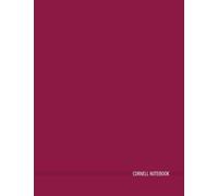 Cornell Notebook: Large 8.5"x11" - 150 Pages: Cornell Note-Taking System Paper For High School or College Students - Simple Minimalist Wine Red Cover