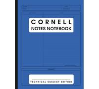 Cornell Notebook (Technical Subject Note Taking Edition): Cornell Notebook for College Students Science Engineering Mathematics Graph Sheet for Note ... High School | Large Size 8.5” x 11” | Blue