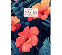 Cornell Notes Dotted: A4 Notebook | 108 Dotted Pages with Cornell Layout and Contents | Large Softcover Journal Planner Study Dot Grid Book | Floral 1