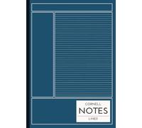 Cornell Notes Lined: B5 Notebook | 108 Lined Ruled Pages with Cornell Layout and Contents | Softcover Journal Planner Study Book Notepad Composition ... Seminar School Study Learning | Blue Cornell