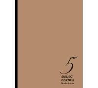 Cornell Notes Notebook: 5 Subject Cornell Multi Subject Notebook