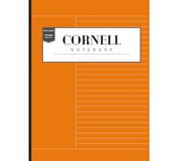 Cornell Notes Notebook: 8.5" x 11" Large Orange Cornell Notebook for Organized Note-Taking, 120 pages, Simple Design | For High School, College, ... System to Organize | Cornell Notes