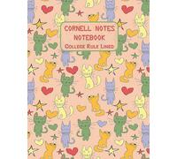 Cornell Notes Notebook: College Rule Lined Paper.100 Pages, 8.5” x 11”.: Cute Cats Cover. Notetaking system notebook for high school and college students.