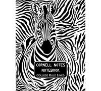 Cornell Notes Notebook: College Rule Lined Paper. 140 Pages, 8.5” x 11”.: Cute Zebra Cover. Notetaking system notebook for high school and college students.