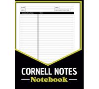Cornell Notes Notebook: Efficient Note-Taking System for Students and Educators
