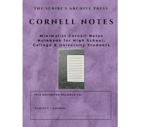Cornell Notes Notebook: Minimalist Soft Lavender Suede Aesthetic Cornell Note Taking System | Large Grid Paper Journal by The Scribe's Archive Press for High School, College & University Students