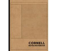 Cornell Notes Notebook: Professional Brown Cover Note-Taking Journal with College Ruled Pages | 8.5x11 Inches, 120 Pages