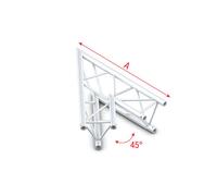 Corner 45° Deco 22 - Milos DT22001 - 800 mm - 222x222 mm - Argento