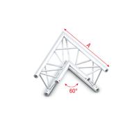 Corner 60° Deco 22 - Milos DT22002 - 600 mm - 222x222 mm - Argento