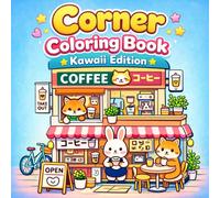 Corner Coloring Book Kawaii Edition: 40 Cute Cozy Coloring Pages in Bold and Easy Hygge Style for Stress Relief