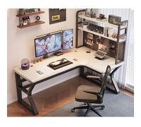 Corner Computer Desk With Pegboard - Scrivania per casa in legno solido, stazione di lavoro con libreria, ergonomica, per camera da letto, moderna scrivania a forma di L (C-right, 160 x 120 x 75 cm)