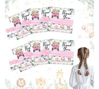 CORNER LACE 12 elastici per capelli a tema animali della giungla, rosa, addio al nubilato, addio al nubilato, feste di compleanno, regali per proposte di damigella d'onore, biglietti di ringraziamento