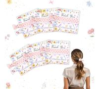 CORNER LACE 12 elastici per capelli a tema fiori selvatici, rosa, addio al nubilato, addio al nubilato, feste di compleanno, regali per proposte di damigella d'onore, ringraziamenti per aver