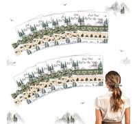 CORNER LACE 24pcs montagna tema elastico capelli cravatte/bande polsini pois verde, singolo festa damigella d'onore proposta regali con ultima traccia prima del velo carte
