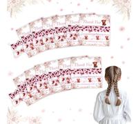 CORNER LACE Confezione da 12 elastici per capelli a tema mucca delle Highlands, ideali come bomboniere per feste, matrimoni, addii al nubilato, feste di compleanno, regali per proposte di damigella