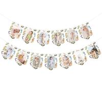 CORNER LACE Dragon 1st Birthday Decorations Boys from Newborn to 12 Mess, Happy 1st Birthday Photo Banner, Mensile Milestone Fotografico Ghirlanda, Dragon Theme Birthday Party Supplies