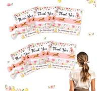 CORNER LACE Set di cravatte per capelli a tema cavallo, con nastro elastico per capelli da cowgirl occidentale, con biglietti di ringraziamento per festeggiare con noi, fasce floreali per capelli