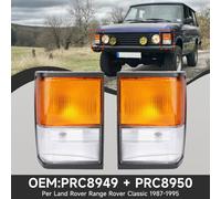 Corner Lamps New Per Land Rover Range Rover Classic 1987-1995 Clear S1