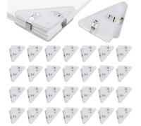 Corner Paper Clips | 30 Pieces Cute Transparent Triangular Book Clamp