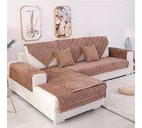 Corner Sofa Cover with Left Right Peninsula 3/2 Seater Sofa Cover for L Sofa Non-Slip Washable for Dogs Cats Non-Slip Washable Protector (Colour: T, S