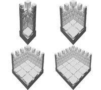 Corner Tile Compatible with Dwarven Forge OpenForge Crenelated Gaming Terrain