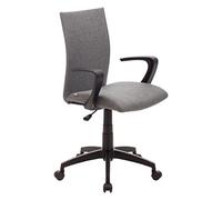 Sedia poltrona operativa girevole in tessuto grigio da ufficio M0295-03