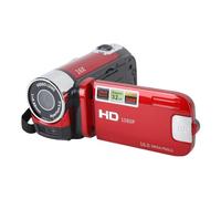 Cornesty Schermo Ruotabile della Fotocamera DV 4K da 48 MP Zoom 16x con Cavo USB (Rosso)