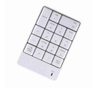 Cornesty Wireless USB Numeric KeyPad Numpad 18 Keys Mini Digital Tatebook Notebook Remoto Controllo Entro 10 Metri PC per Laptop Nuovo (Bianco)