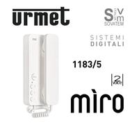 CORNETTA CITOFONICA URMET 1183/5 DIGITALE 2 VOICE MIRO SISTEMA 2 FILI DA PARETE