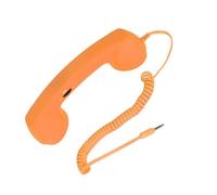 Cornetta Cornetta Retrotelefonica, Ricevitore USB Radiazione per Cellulari, Nero (Arancione)