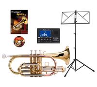 Cornetta in Sib Finitura Laccata Ottone 3 Pistoni Set Valigetta Leggio Bocchino