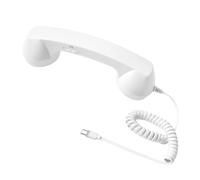 Cornetta retrò con cavo per telefoni di tipo C, pulsante di chiamata fisica, design ergonomico con presa diretta, connettività per conversazioni chiare, cornetta telefonica ergonomica